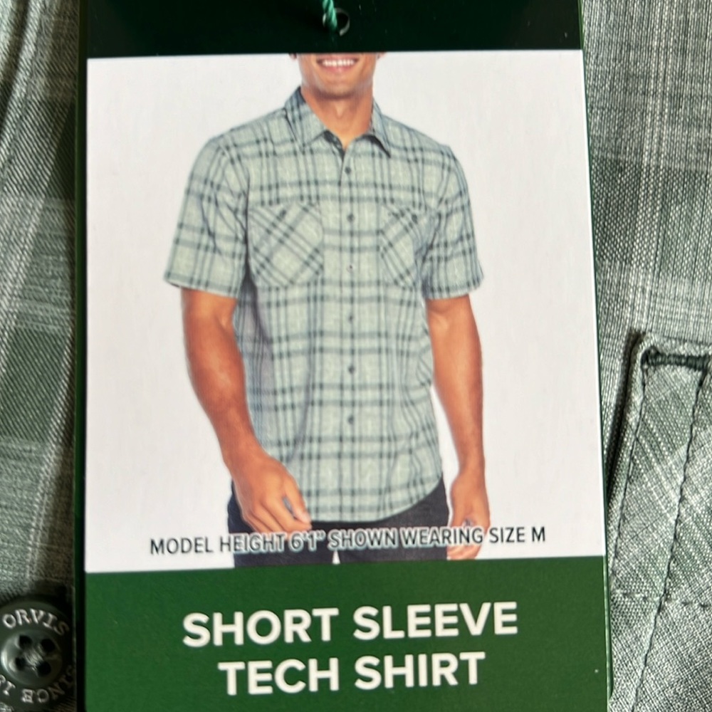 Orvis Short Sleeve Tech Shirt with front button pockets, size XL - Picture 2 of 6